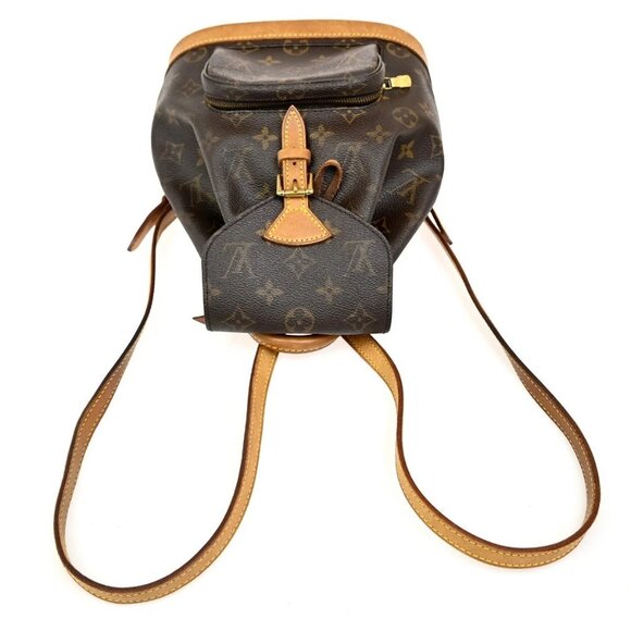 LOUIS VUITTON Mini Montsouris Backpack Bag Monogram Leather Brown M51137 96MA061 main image 8